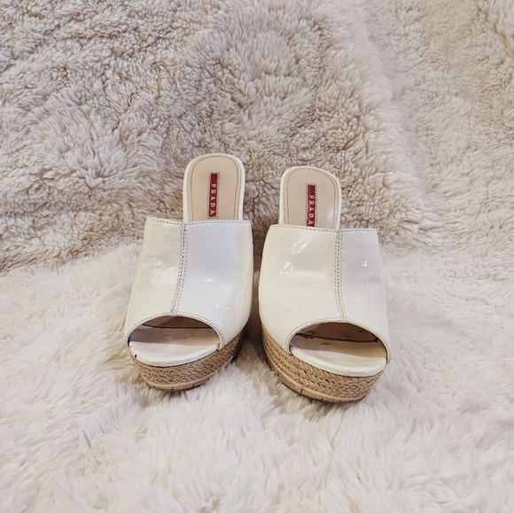Prada Vernice 3 Bianco mules - Picture 3 of 3